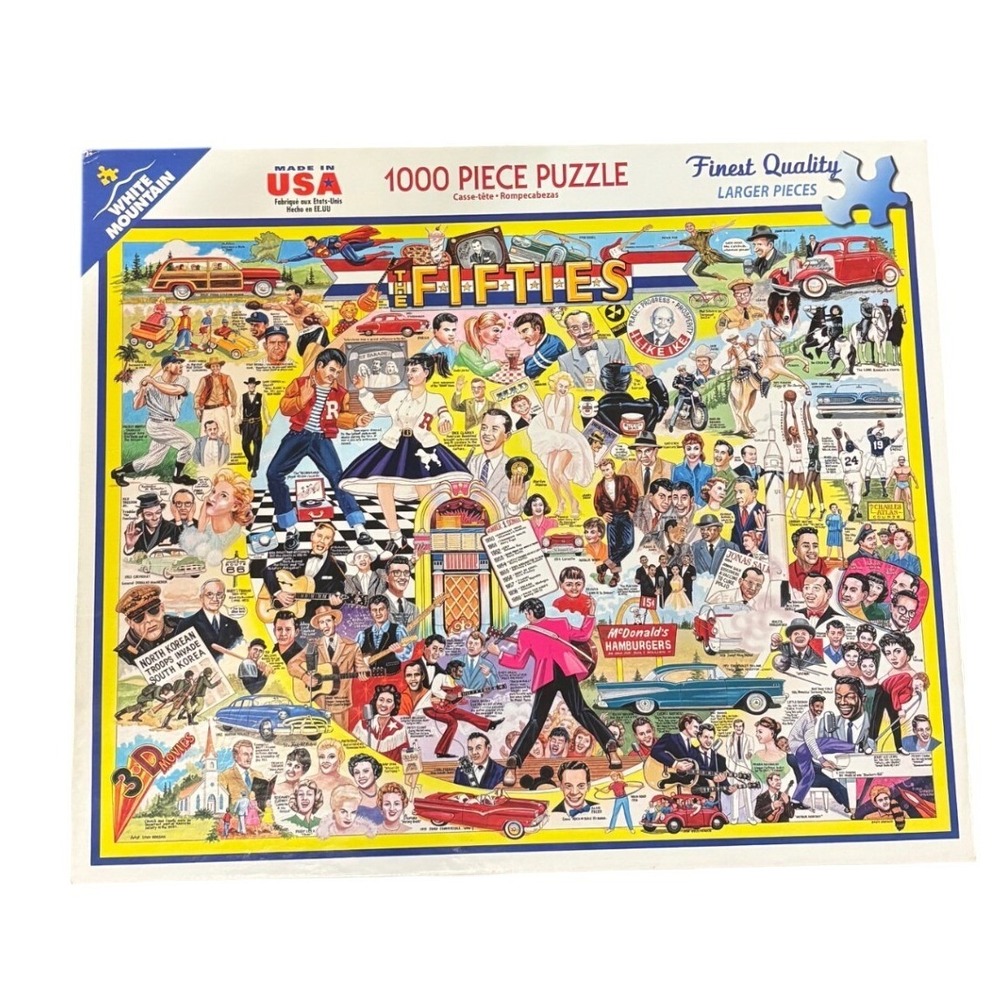 White Mountain Puzzles The Fifties 1000‎ Piece Jigsaw Puzzle Jim Mellett 196